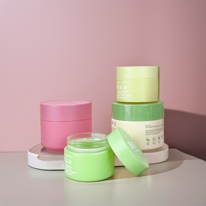 Empty 60g Silk Screening Cosmetic Cream 60ml Matte purple Face Eye Cream Glass Cream Jar with <b>square</b> Paper Box 2oz - Product Image 6