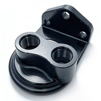 Precisão 45 #   Serviços de Usinagem de Aço, Prototipagem Rápida, Usinagem CNC de Metal, Peças de Suporte Cromadas em Preto para Fixação
