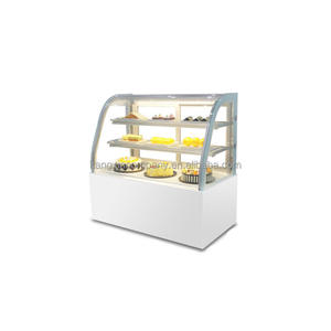 ベーカリー湾曲ガラス冷蔵ディスプレイキャビネットスクエアケーキチラーでの簡単な操作 - Product Image 6