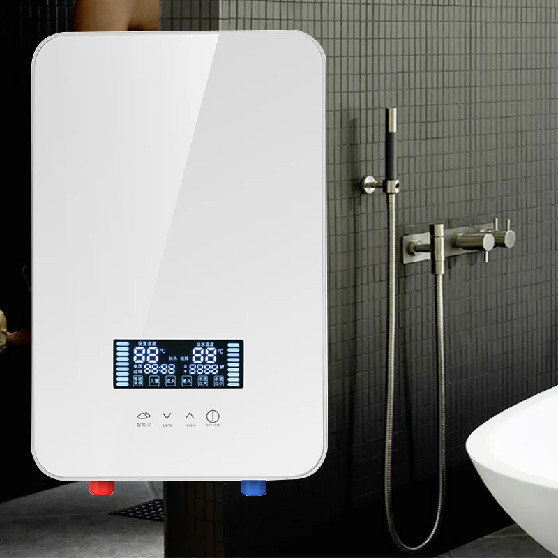 Fabriek Hot Selling 6.5kw 8kw 9kw Smart Touch Control Badkamer Douche Tankless Boiler Geiser Instant Elektrische Boiler