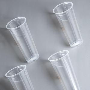 Cangkir Plastik PP sekali pakai berdinding tunggal 24oz dengan logo custom cetak UV, diameter 90mm, tutup minuman bening, food grade, 1-6 warna - Product Image 5