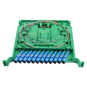 Boîtier ODF 19 pouces pour montage en rack, avec 12, 24, 48, 72 ou 96 ports LC SC FC <span class=keywords><strong>ST</strong></span> UPC APC PC Duplex Simplex, adaptateur de raccordement, pigtail - Product Image 1