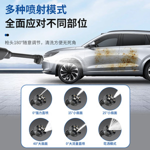 High Power Multi Functional Lithium Battery Car Wash Gun 40bar Variable Spray Patterns For Car Cleaning And Garden Use - Product Image 1