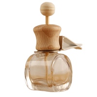 Bouteilles de parfum pour voiture en verre givré, vides et rechargeables, 10 ml, avec pendentif