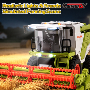 Tractor Agrícola RC SJY-6618 a Escala 1/24, 2.4G, 15 Canales, Juguete para Niños, Cosechadora RC con Sonidos, Luces y Pulverizador - Product Image 2