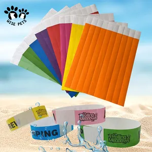 Personalized QR code paper wrist band custom logo disposable inkjet printable tyvek wristbands with coated for inkjet printer