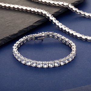 Chaîne à maillons en or massif 10K unisexe, style Hip Hop européen et américain, motif géométrique en zircon, pour anniversaire - Product Image 3