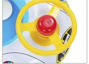 Bouée de bain pour enfants en forme de volant de voiture, pour bébés, avec siège, pour la baignade, en caoutchouc épaissi, logo personnalisé - Product Image 3