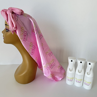Boîte à perruque rose fantaisie de haute qualité en carton, avec bonnet en satin et sac à main, emballage personnalisé avec logo pour parfums et articles ménagers
