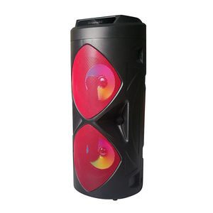 Mini haut-parleur portable Bluetooth 2x4 pouces pour DJ, avec super basses 12W, lumière LED pour utilisation en extérieur, fonctionne sur batterie - Product Image 5