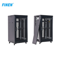 Armoire de serveur réseau Beijing FINEN 600*800*22U PDU avec ventilateur, 22U commutateurs, routeurs, DVR, télécommunications, porte en verre trempé