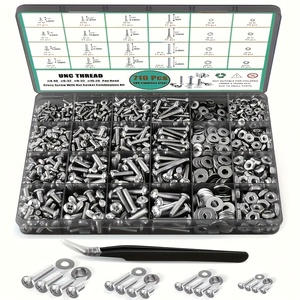 710pcs thép không gỉ Nuts & bu lông Kit - #4 đến #10 kích cỡ, Phillips Pan đầu, phẳng máy giặt bao gồm với bền lưu trữ trường hợp - Product Image 6