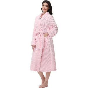 Accappatoi Premium per Donne, Super Morbidi e Confortevoli in Pile, Vestaglia da Hotel, Spessa e Lunga, <span class=keywords><strong>Pigiama</strong></span> per Adulti - Product Image 1