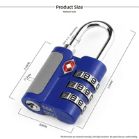 SKY GOOD TSA-530 Cadenas à combinaison métallique à 3 chiffres pour bagages, sacs à dos et armoires de rangement