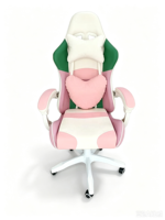 Meilleure chaise de jeu robuste pour ordinateur avec support lombaire, chaise de jeu blanche et rose pour filles