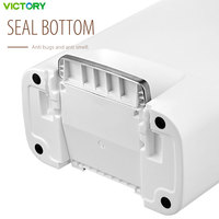Poubelle rectangulaire en PP de grande capacité 50L avec pédale pour le recyclage extérieur et couvercle écologique