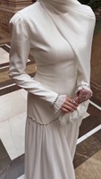 Nouvelle Robe Longue Modeste pour Femme 2026, Manches Longues, Jupe Évasée, Élégante, Abaya Islamique, Kaftan, Robe de Soirée