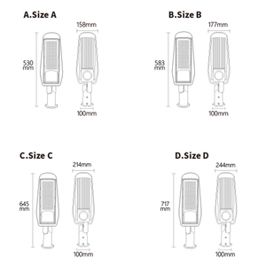 Lampione Stradale 50 Watt 150W IP65 per Esterni, Illuminazione <span class=keywords><strong>LED</strong></span> Economica - Product Image 6