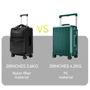Valise pliable en nylon à roulettes, grande capacité, légère, avec chargeur USB, plusieurs poches, valise de voyage à roulettes - Product Image 5