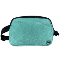 Mochila Casual para Niñas, Color Verde Azulado Brillante, Suave, de Nailon Transpirable, con Logotipo, Personalización con Pedrería, para Equipos de Animación, Estudio de Danza, con Cierre
