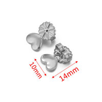 Supports d'oreillettes en acier inoxydable pour grandes fleurs, supports d'oreillettes cœur magique, rehausseurs d'oreillettes papillon, accessoires de remplacement pour la fabrication de bijoux
