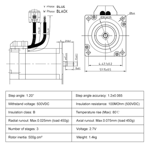 Leadshine Closed Loop Ổ Đĩa Servo HBS57 Là 3-Giai Đoạn Động Cơ Servo 573HBM20-1000 Với 1000Mm Dòng Mã Hóa - Product Image 3