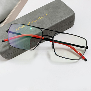 Nouveau cadre de lunettes de lecture en métal vintage mans protection des yeux personnalisée lunettes de blocage de la lumière bleue - Product Image 2