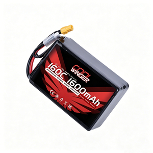 JAHORN High Performance 160C 1600mAh 22.2V 6S LiPo Battery, 35.52Wh Lithium Polymer Pack Power <b>Accessory</b> for FPV Racing <b>Drone</b> - Product Image 2