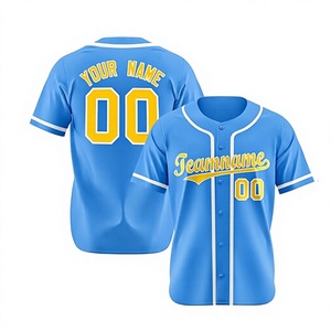 Camiseta de Béisbol Personalizada con Botones, Nombre y Número del Equipo Bordados, Uniforme Deportivo para Hombres, Mujeres y Niños, Ropa de Softbol - Product Image 1