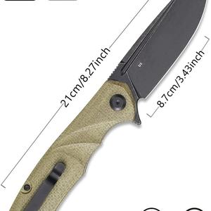Couteau utilitaire pliant personnalisable en acier inoxydable avec manche G10, outils portables de bricolage, OEM disponible - Product Image 5