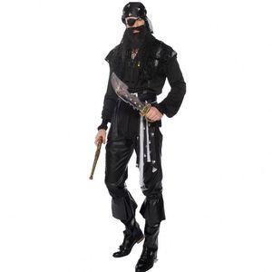 Nuevo Diseño de Disfraz de Halloween para Hombre, Disfraz Medieval Negro de Película, Ropa de Mascarada para Hombre, Disfraces de Pirata - Product Image 2