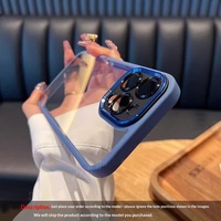 Coques de téléphone portable compatibles avec les objectifs 3-en-1 en acrylique pour 18 Pro Max, finition mate transparente, résistantes au jaunissement, antichoc