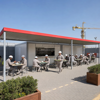 Bâtiment modulaire préfabriqué en panneaux sandwich d'acier pour bureau de chantier, conteneur de 20 pieds ou 40 pieds, dortoir pour ouvriers