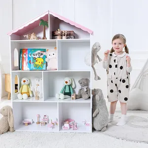 Étagère de rangement en bois blanc pour enfants, bibliothèque, mobilier nordique, maison