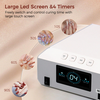 Lampe à ongles UV LED de haute qualité fabriquée en Chine, faible bruit, séchage rapide, design carré, lampe de table automatique, logo personnalisé, 60W rechargeable