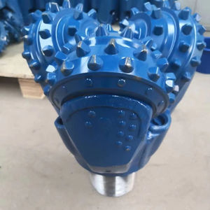 رأس حفر ثلاثي المخروط PDC لحفر الآبار، بناء من الفولاذ والمطاط، أسنان كربيدية، أزرق، 50 كجم - Product Image 1