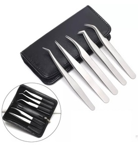 Pinzas para Pestañas de Acero Inoxidable de Alta Calidad, Diseño Personalizado, Hechas en Pakistán, Nueva Forma en Existencia - Product Image 1