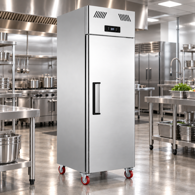 Commercial Refrigeration Equipment Single Door 500 Litre Chest Freezer Frost Free 201 Stainless Steel Digital Control for