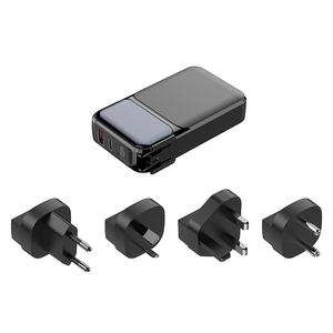 Power Bank Portatile da 10000mAh Essenziale per Viaggi, Adattatore AC ad Alta Velocità 3A con 4 Uscite 22.5W, Power Bank da 20000mAh con Cavi Integrati - Product Image 6