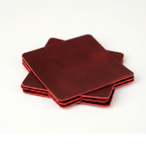 B2B Custom Printed Genuine Leather Coasters Set Waterproof Scratch Resistant Luxury <b>Bar</b> Cup <b>Mats</b> Factory LC-0076 - Product Image 1