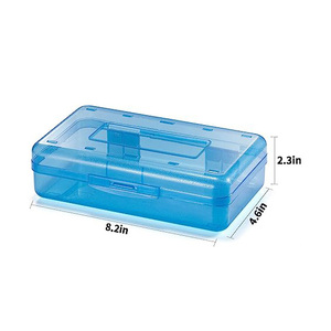 Customized Square Multi-colored Cute PP Plastic <b>Hard</b> <b>Shell</b> Classic Multifunction Office Organizer Pencil <b>Case</b> Custom Logo for - Product Image 3