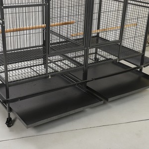 Gabbia per Pappagalli in Metallo Rinforzato, Moderna ed Ecologica, Extra Large, con Design Anti-Fuga e Rastrelliera Portaoggetti con Rotelle per Storni - Product Image 5