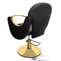 Équipement Complet de Salon de Coiffure et de Beauté, Mobilier de Salon Complet, Fauteuil de Coiffure à Base Dorée, Fauteuil de Barbier Professionnel