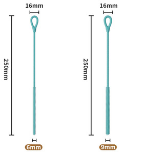 Brosse à pailles en silicone transfrontalière, allongée, avec poignée antidérapante, idéale pour biberons et tubes à essai - Product Image 2