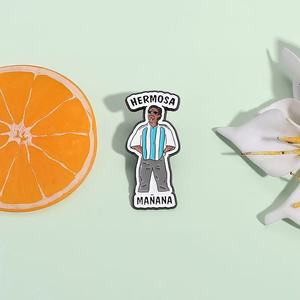 Pin de níquel negro con diseño de personaje de dibujos animados Hermosa <span class=keywords><strong>Manana</strong></span>, técnica de fundición, ideal para graduaciones, venta al por mayor. - Product Image 6