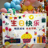 Bannière d'anniversaire personnalisée, tapis spécial pour séance photo, décoration de fond en tissu pour intérieur et drapeau suspendu pour bébés