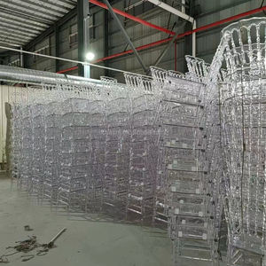 Chaise de mariage Tiffany Chiavari en résine acrylique transparente, d'occasion, de première main, pour banquets d'hôtel, vente en gros à prix réduit - Product Image 3