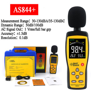 Cảm biến thông minh as844 + Kỹ thuật số LCD âm thanh mức độ Meter noisemeter 30-130dB tiếng ồn khối lượng Decibel giám sát Tester cụ - Product Image 2
