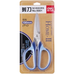 Deli Scissors Stainless Steel 6 Inch Rubber Handle Craft Office Household Use - Product Image 4