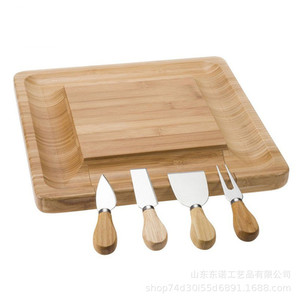 Wooden <b>Cheese</b> Board <b>Set</b> With Drawer <b>Knife</b> Cutlery For Kitchen Serving And Party Use - Product Image 2